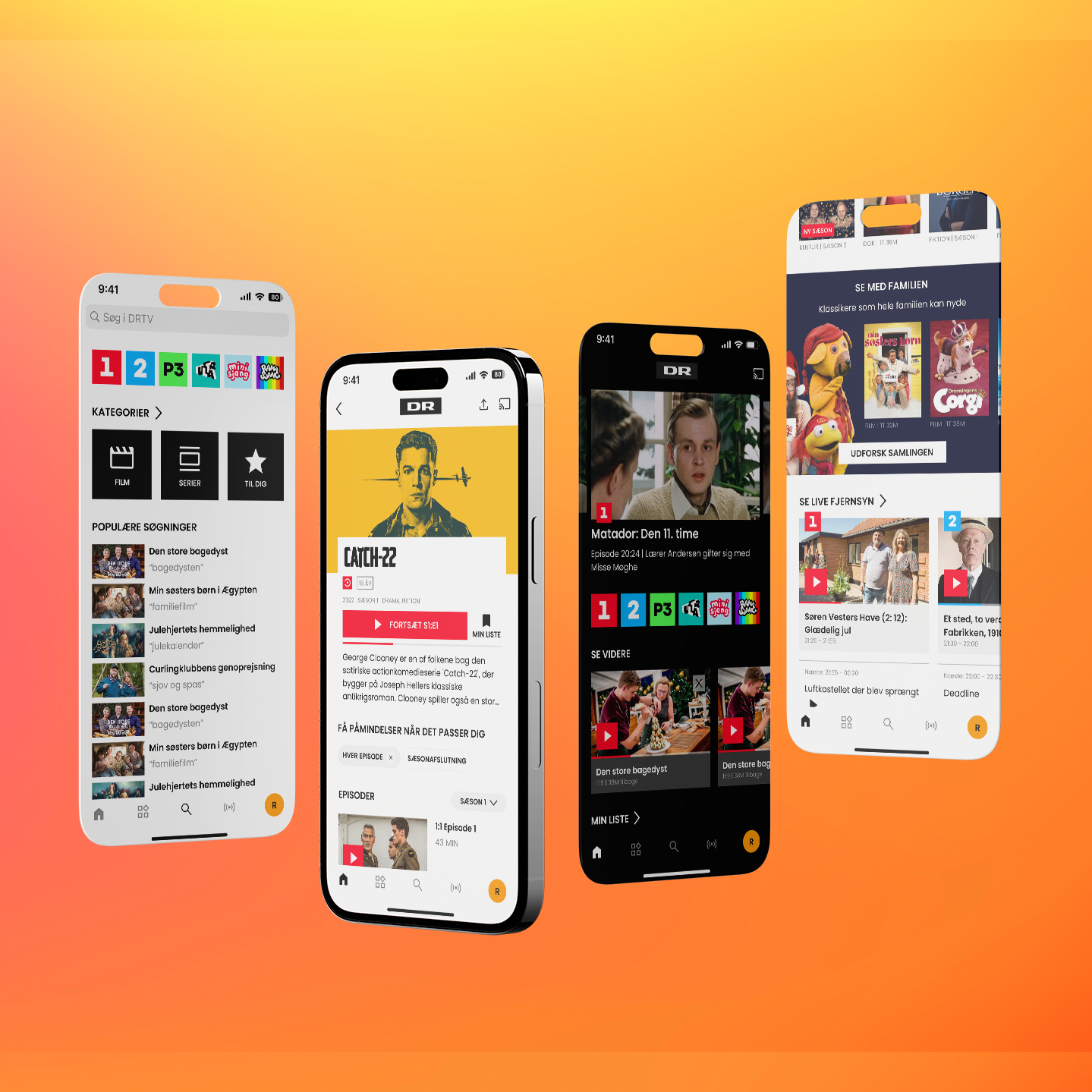 A stylished banner showing screenshots of the reimagined DRTV app.